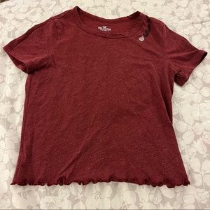 hollister maroon crop top